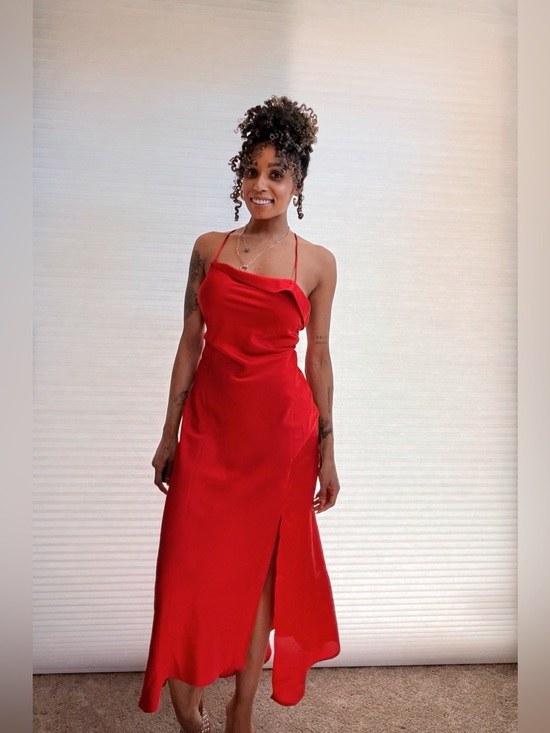 Astr Dresses & Skirts - ASTR The Label Red Satin Slip Dress